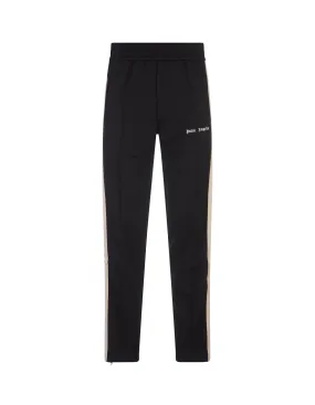 PALM ANGELS Black Joggers With Logo and Contrast Bands