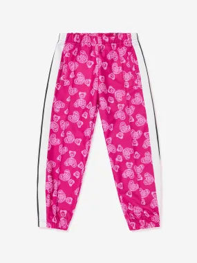 Palm Angels Girls AOP Bear Paisley Track Joggers in Pink