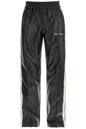 Palm Angels    Palm Angels Faux Leather Joggers With Side Stripes