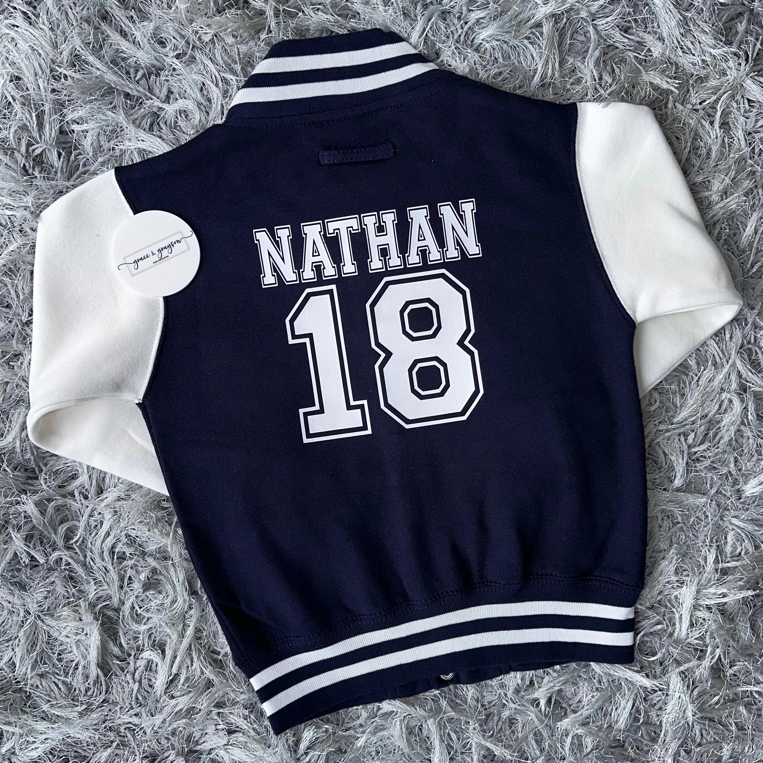 Personalised Name & Number Varsity Jacket