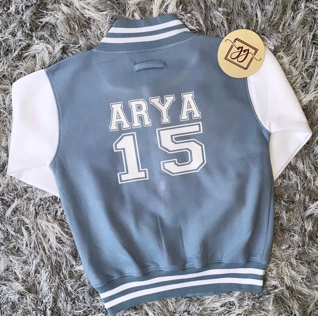 Personalised Name & Number Varsity Jacket