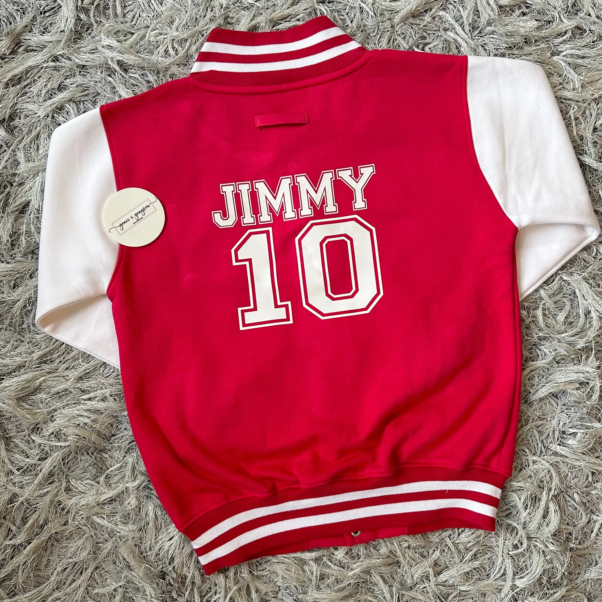 Personalised Name & Number Varsity Jacket