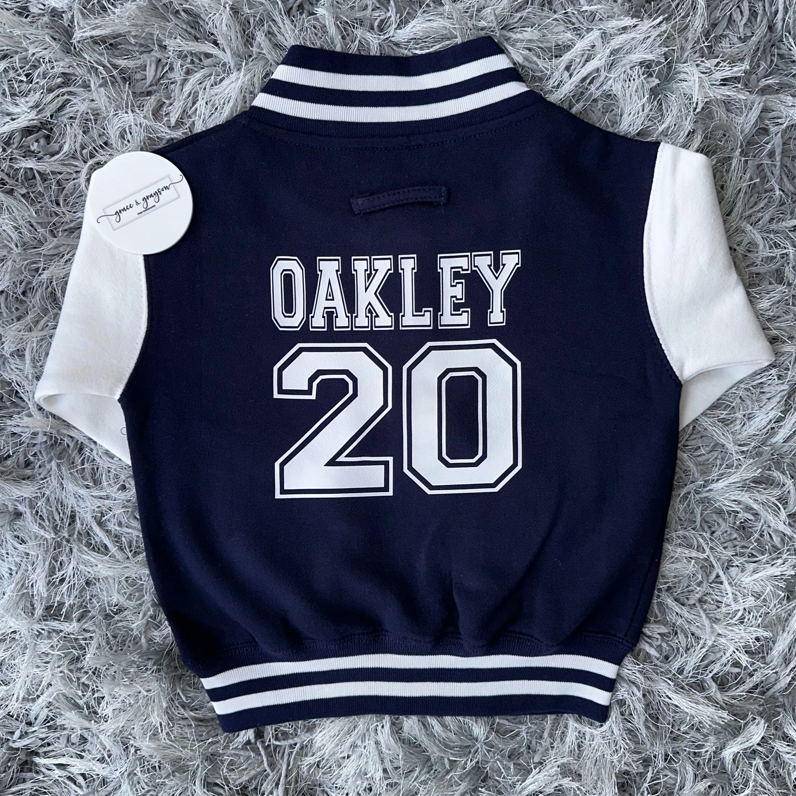 Personalised Name & Number Varsity Jacket