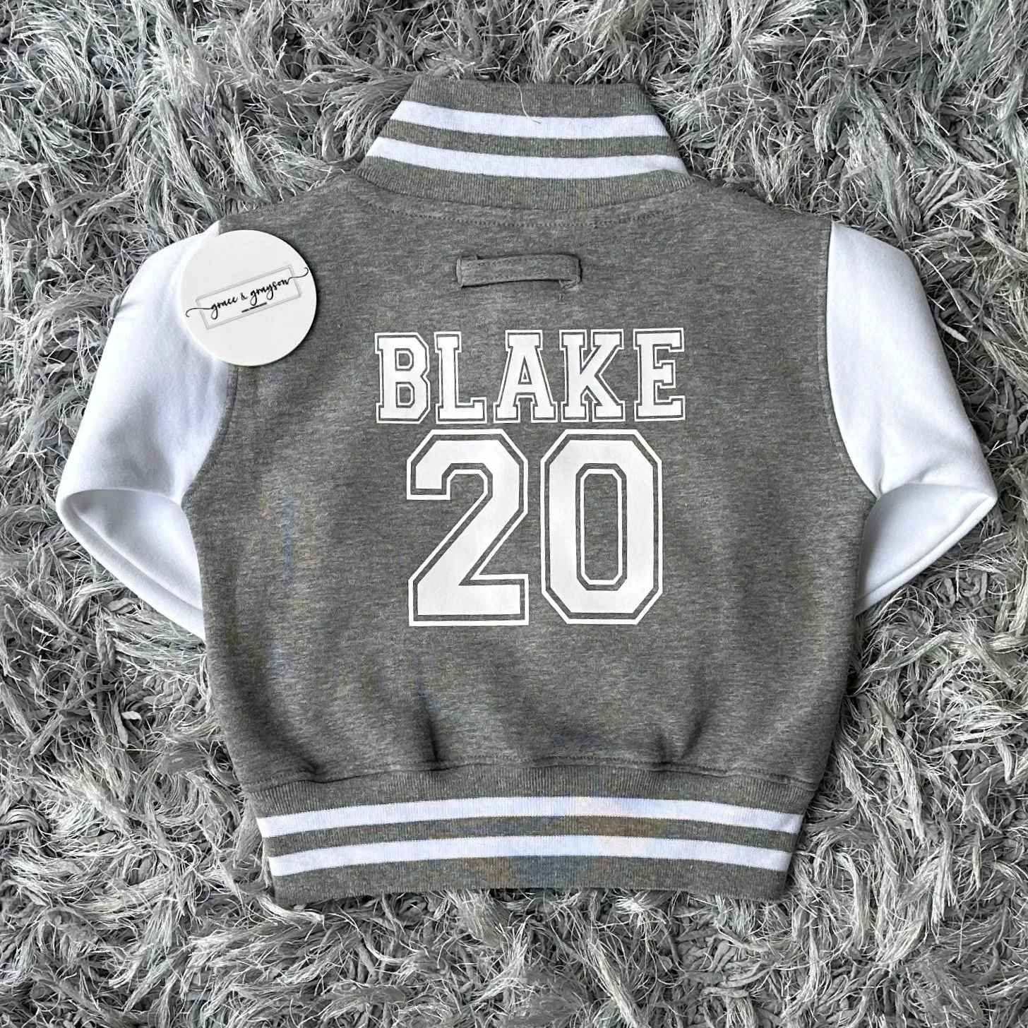 Personalised Name & Number Varsity Jacket