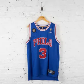 Philadelphia 76ers Iverson Basketball Vest Jersey - Blue - XL