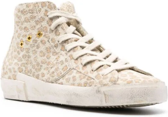 Philippe Model Paris logo-patch sneakers Neutrals