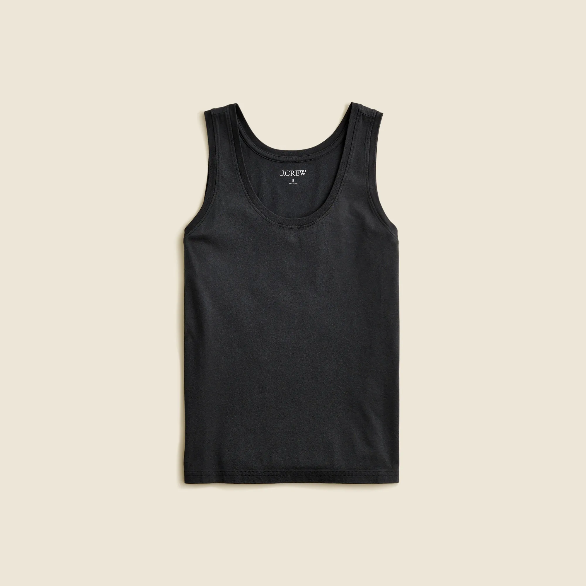 Pima cotton scoopneck tank top