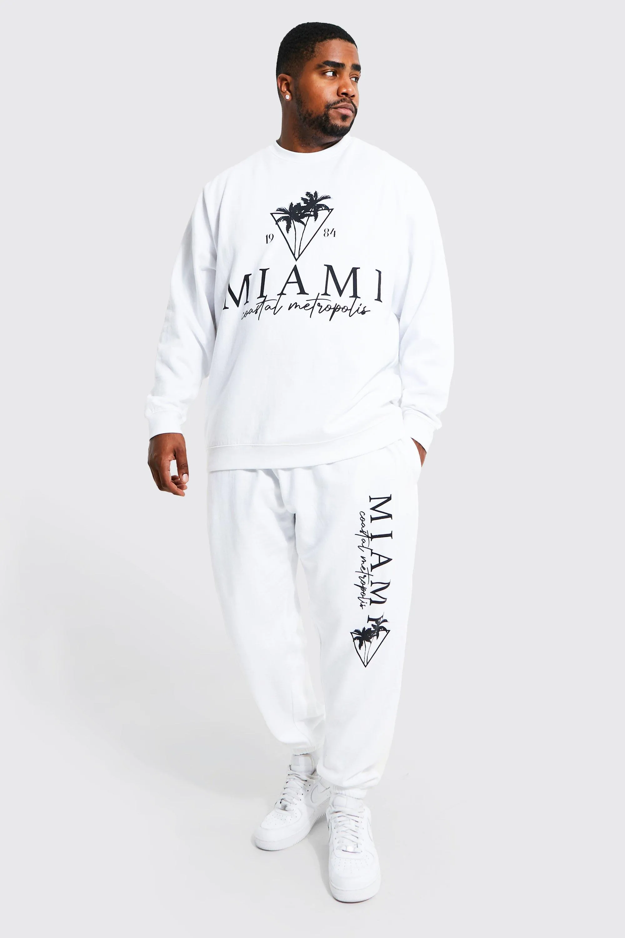 Plus Miami Graphic Sweat Tracksuit