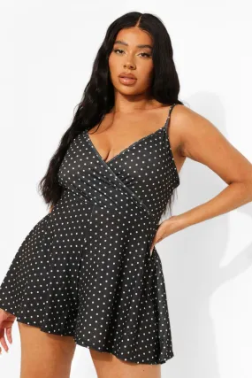 Plus Polka Dot Flippy Romper