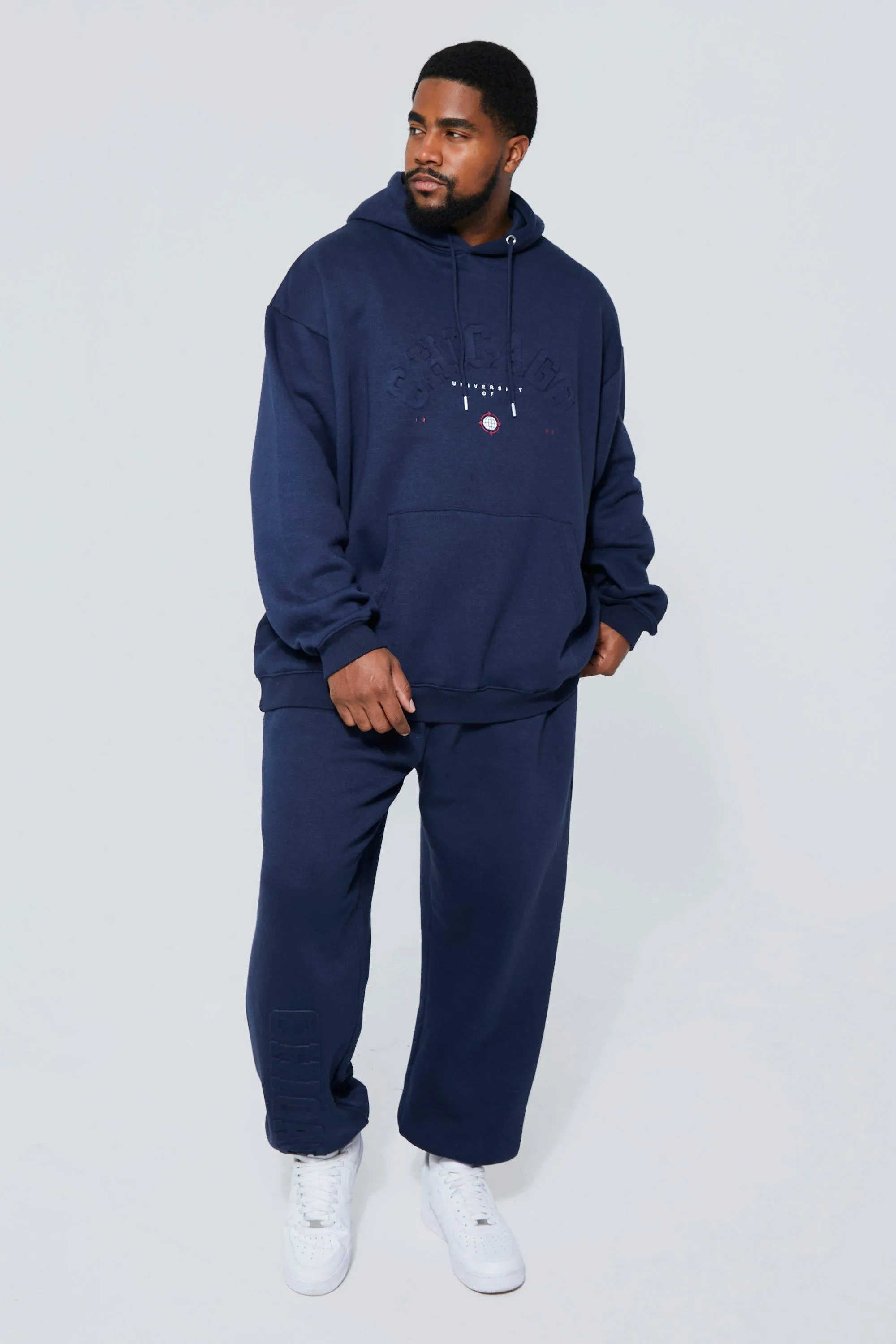 Plus Varsity Embossed Hooded Tracksuit