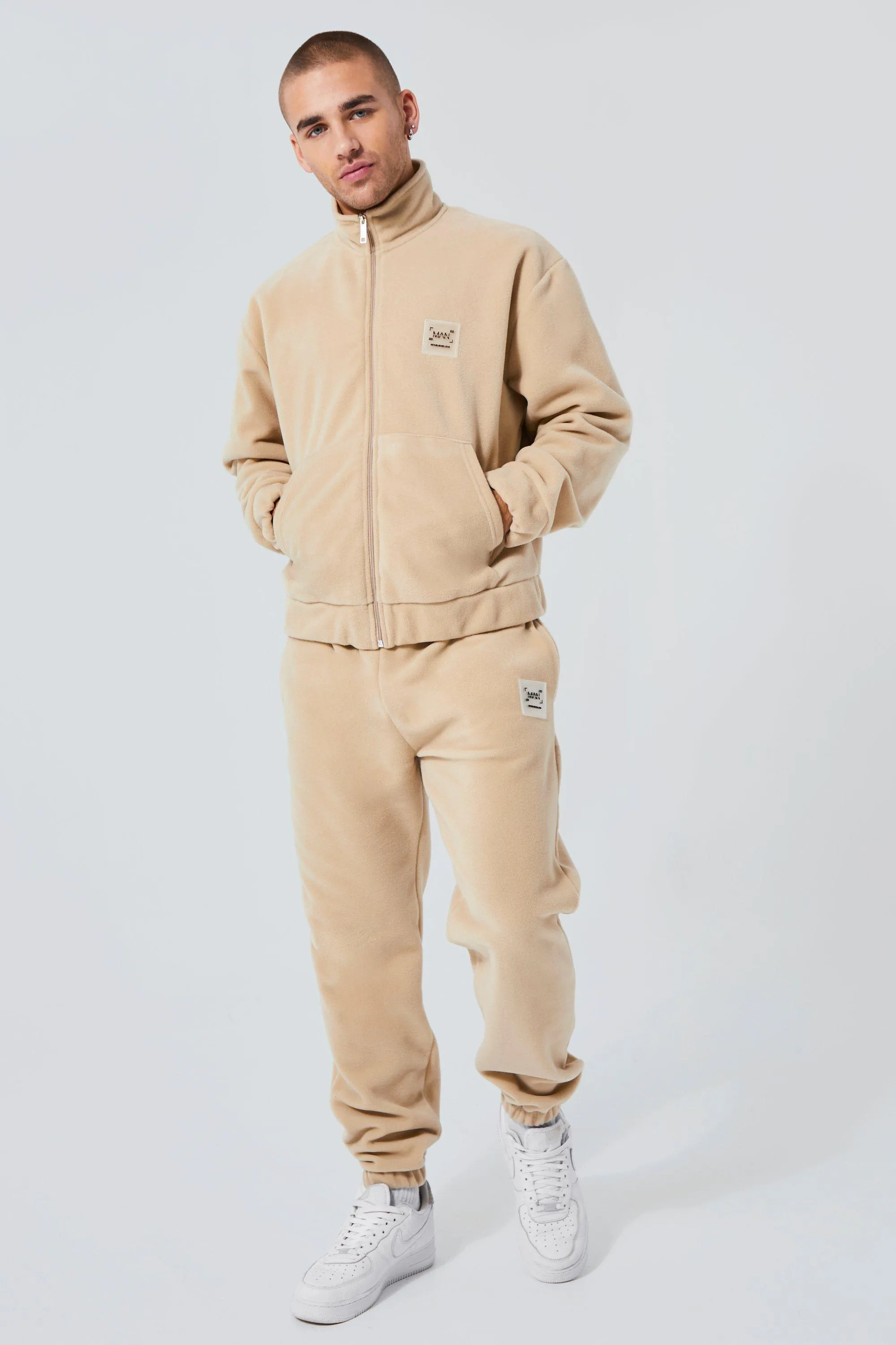 Polar Fleece Zip Through And Jogger Tracksuit