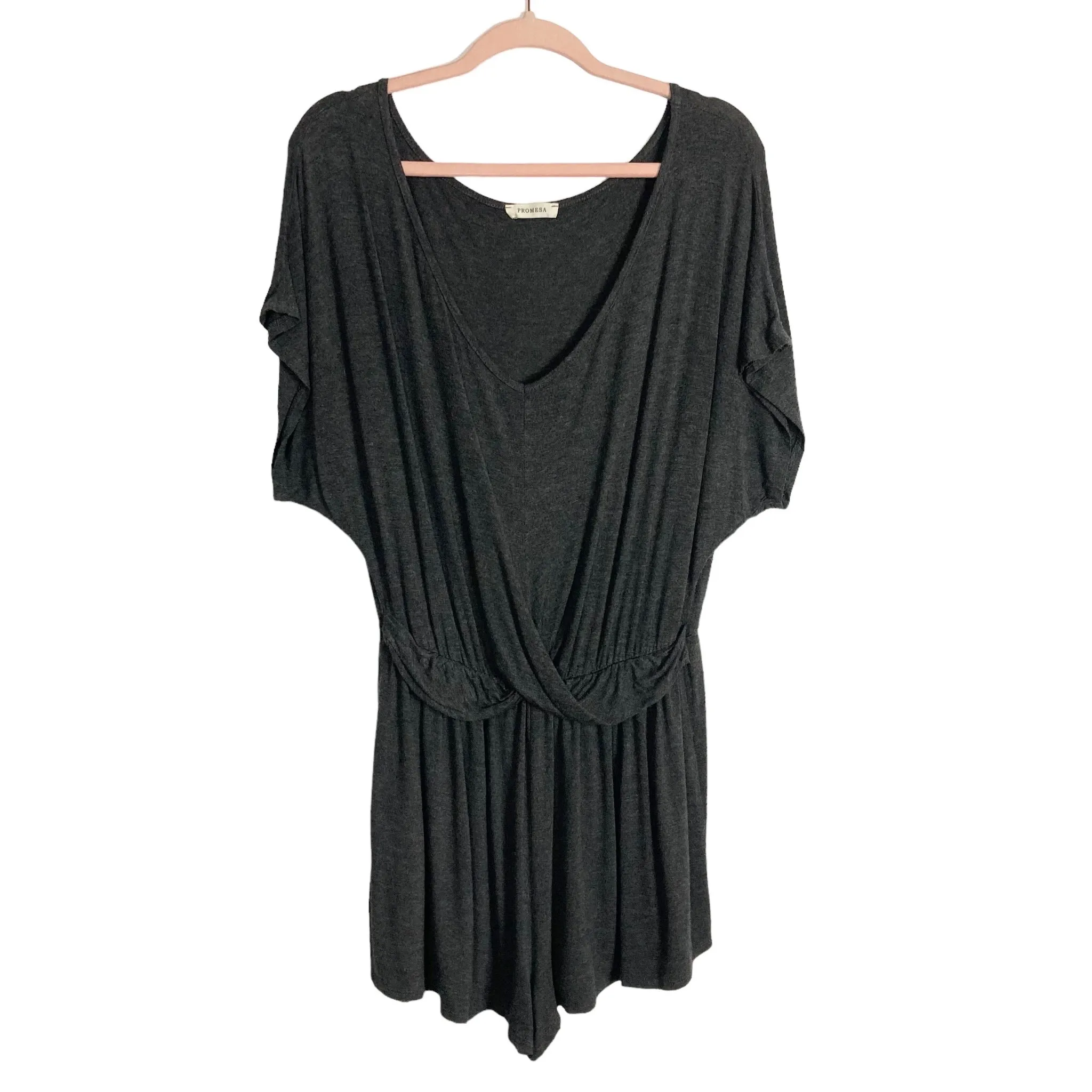 Promesa Grey Romper- Size ~1XL (see notes)