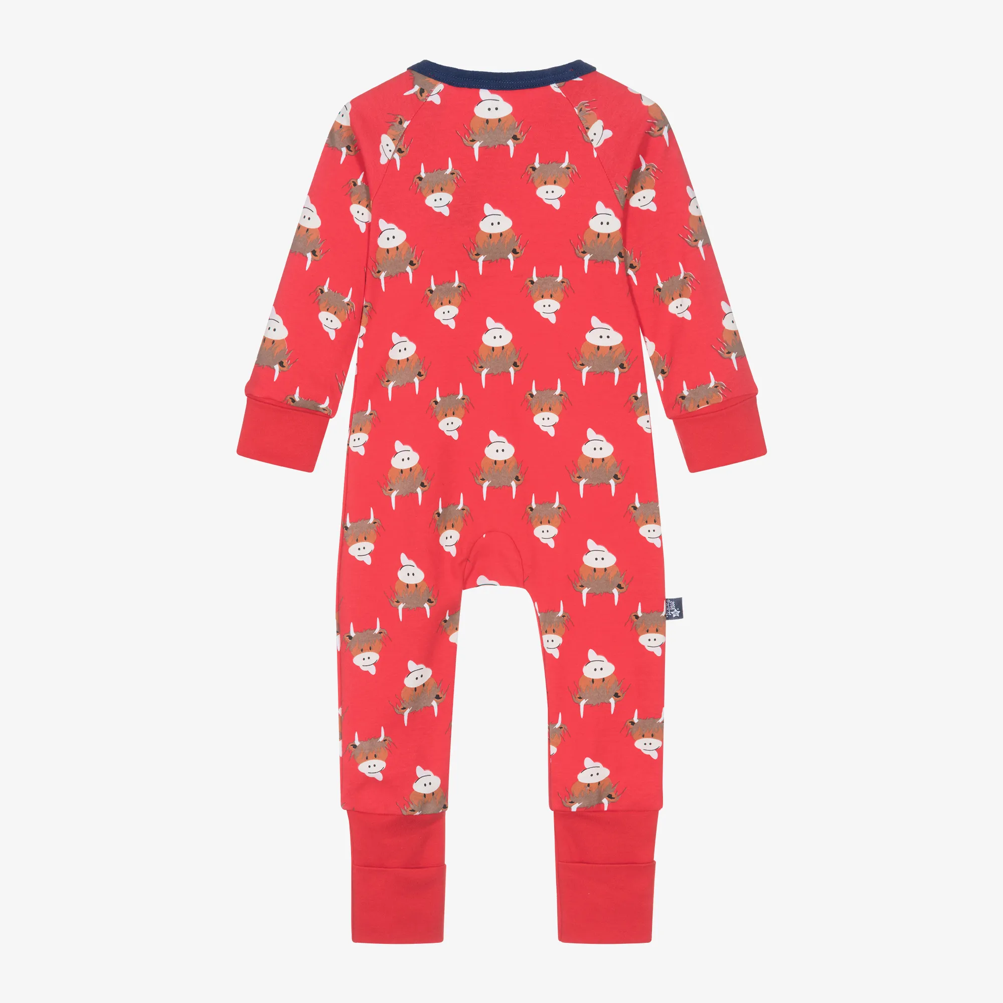 Red Cotton Hamish Highland Cow Romper