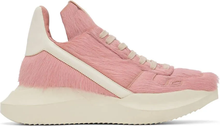 Rick Owens Pink Geo Geth Sneakers