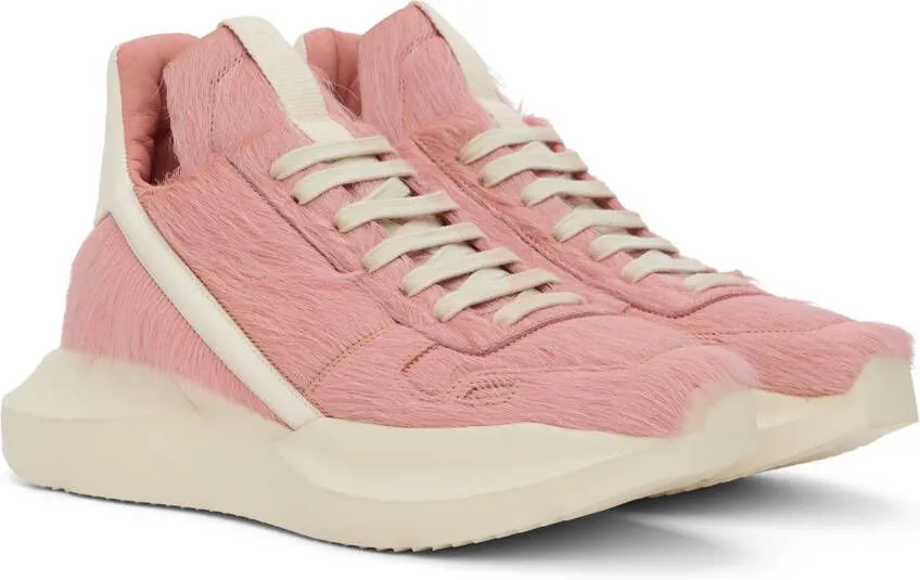 Rick Owens Pink Geo Geth Sneakers