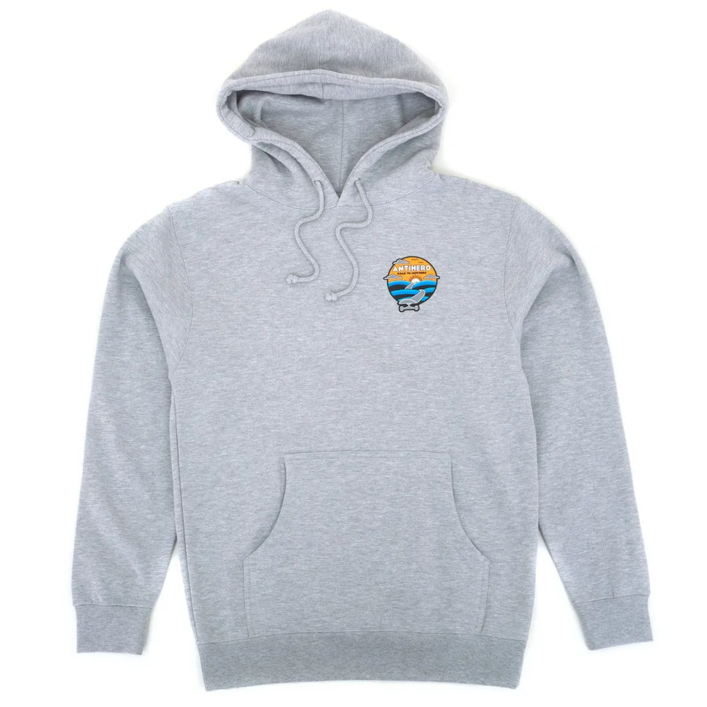 Road to Nowhere Pullover Hooded Sweatshirt (Grey Heather) (S)