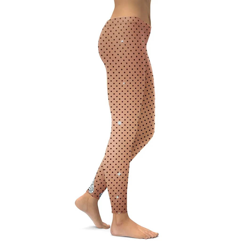 Sequin Print Mesh Leggings