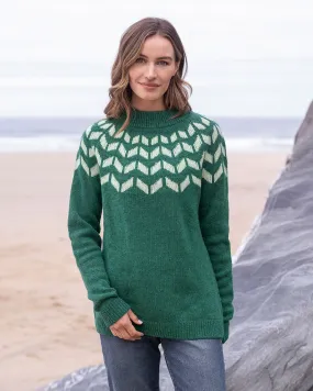 Shetland Chevron Yoke Jumper