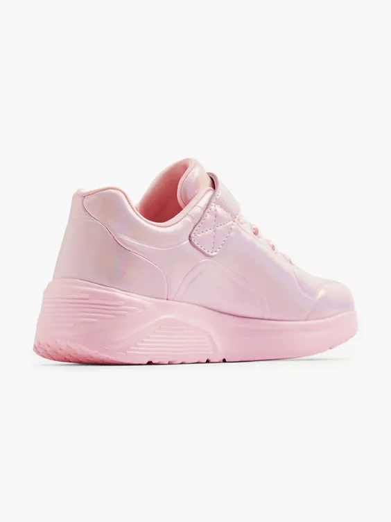 Skechers  Junior Girls Pink Metallic Skechers Trainers