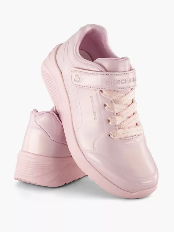 Skechers  Junior Girls Pink Metallic Skechers Trainers