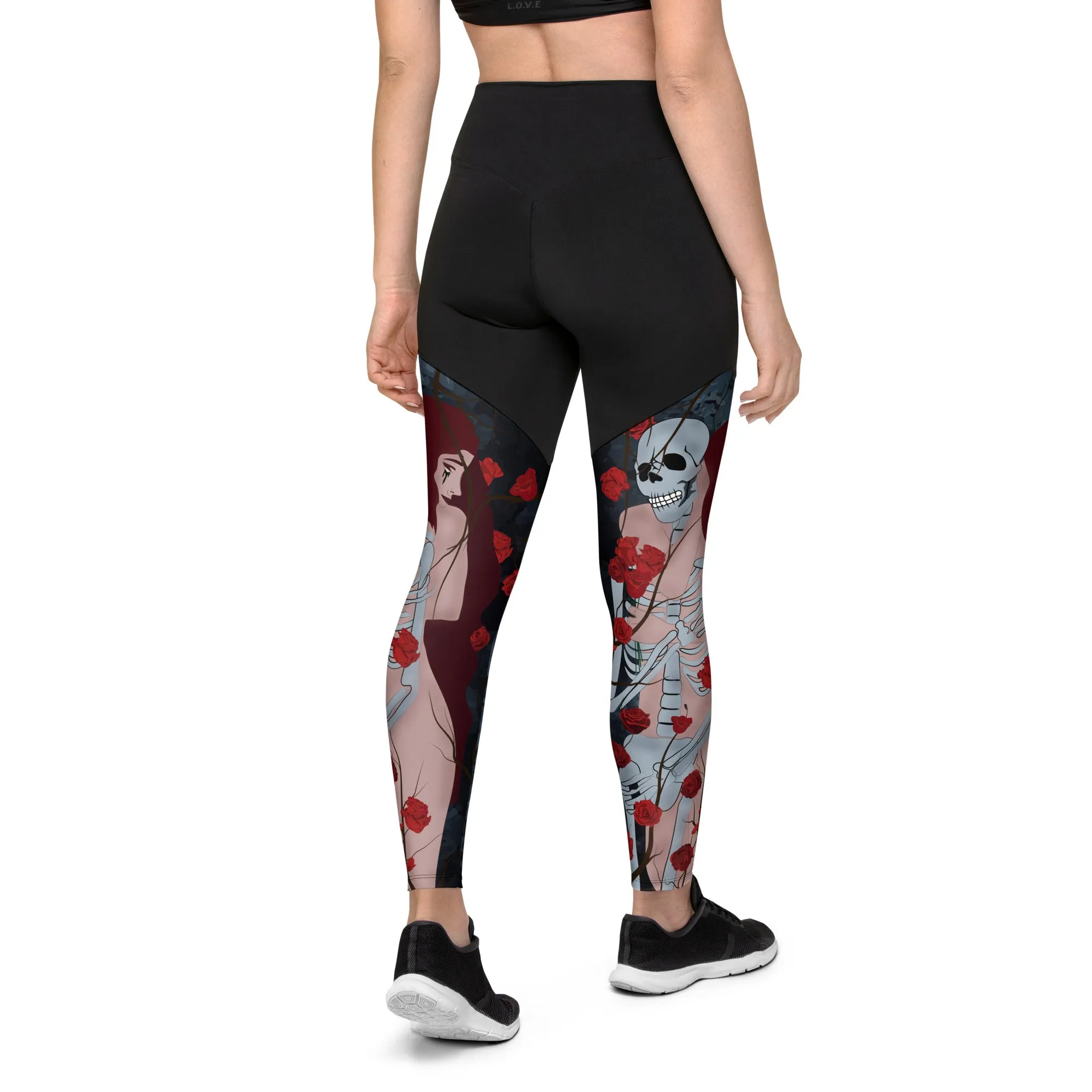 Skeleton & Woman Compression Leggings