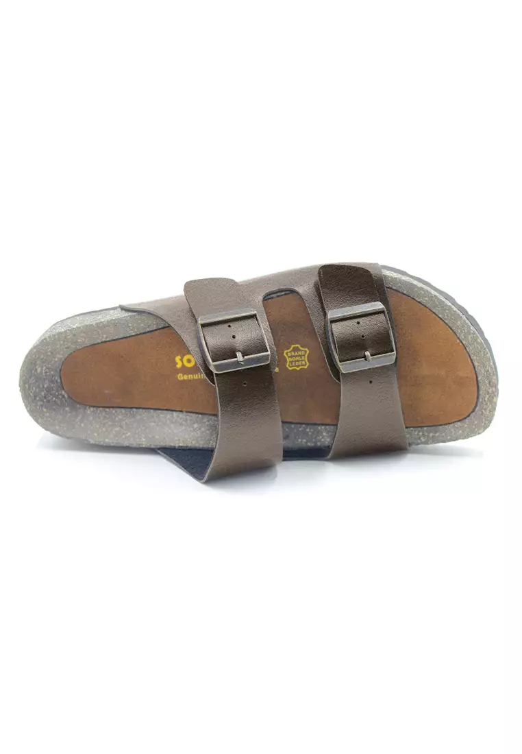 SoleSimple Athens - Dark Brown Leather Sandals & Flip Flops & Slipper