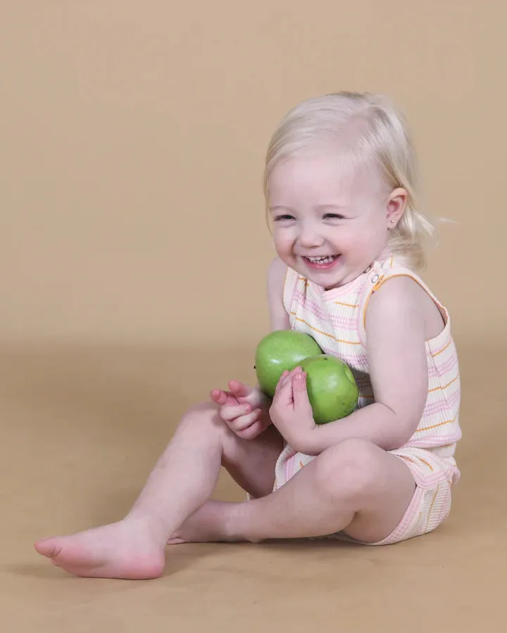 Sorbet Stripe Retro Rib Romper