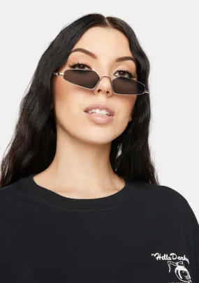 Spill The Tea Black Sunglasses-