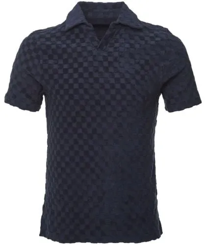 Stenstroms Terry Cotton Jacquard Polo Shirt