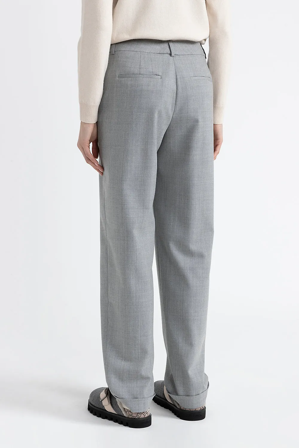 Stretch wool classic trousers