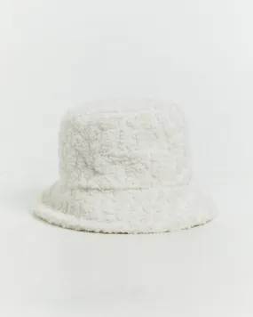 Subtitled Beth Boucle Bucket Hat Ivory