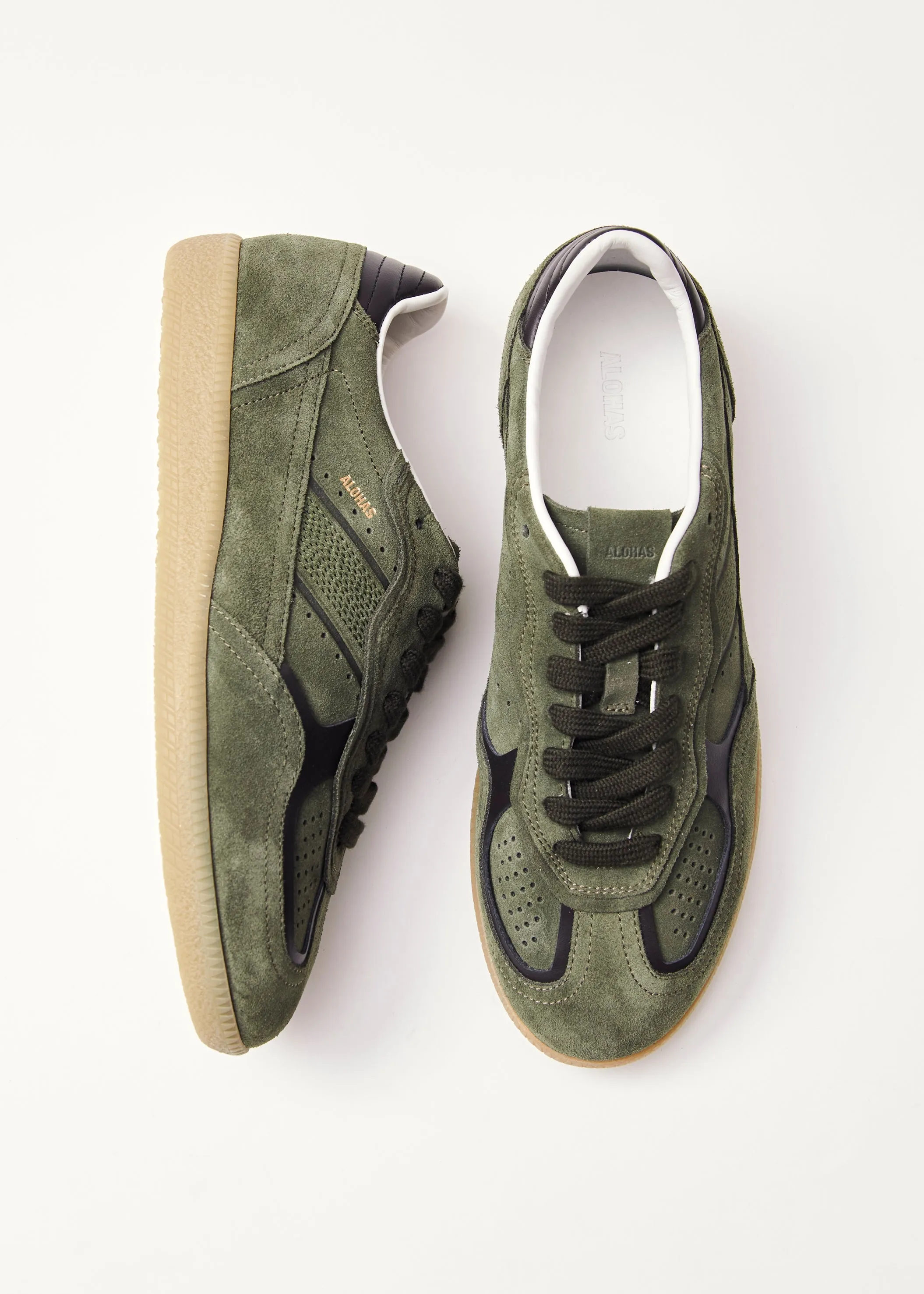 Tb.490 Rife Dusty Olive Leather Sneakers  