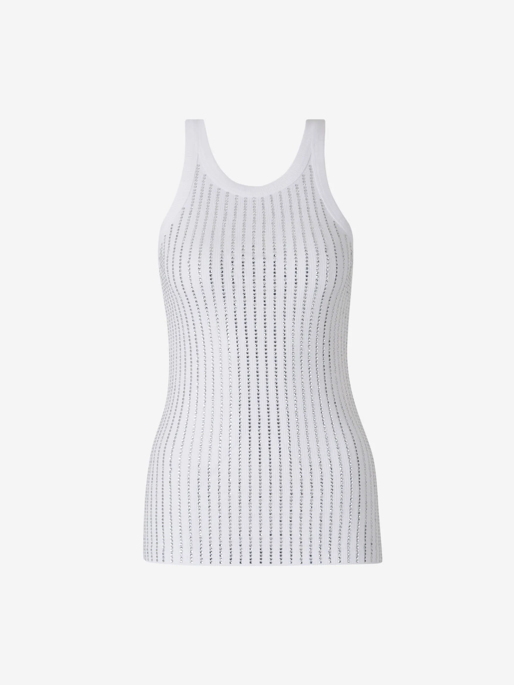 The Attico Top Tank Rhinestone 