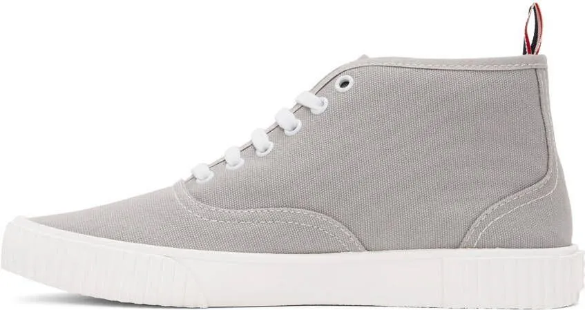 Thom Browne Grey Mid-Top Heritage Sneakers