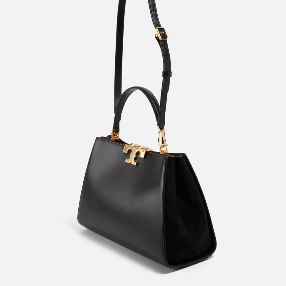 Tory Burch Eleanor Leather and Suede Handbag | Coggles