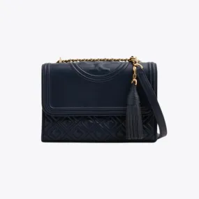 Tory Burch Fleming Small Convertible Shoulder Bag Tory Navy