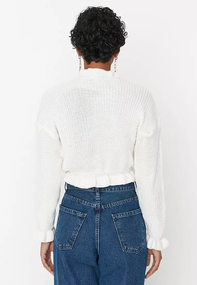 Trendyol Frill Cropped Jumper