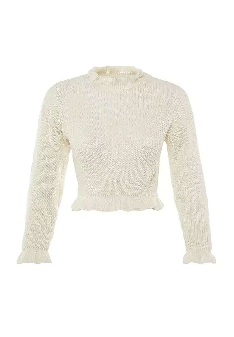 Trendyol Frill Cropped Jumper