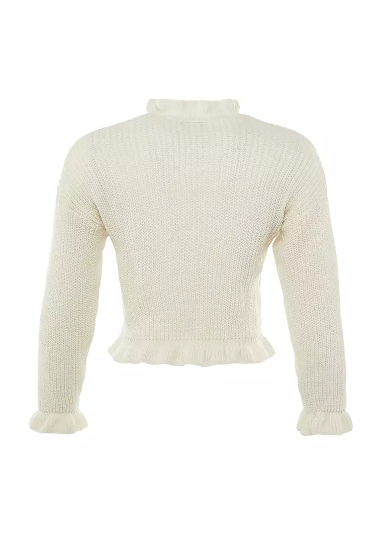 Trendyol Frill Cropped Jumper