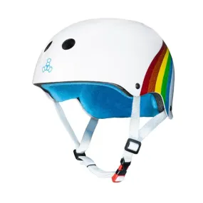 Triple 8 Rainbow Sparkle White Helmet - Certified