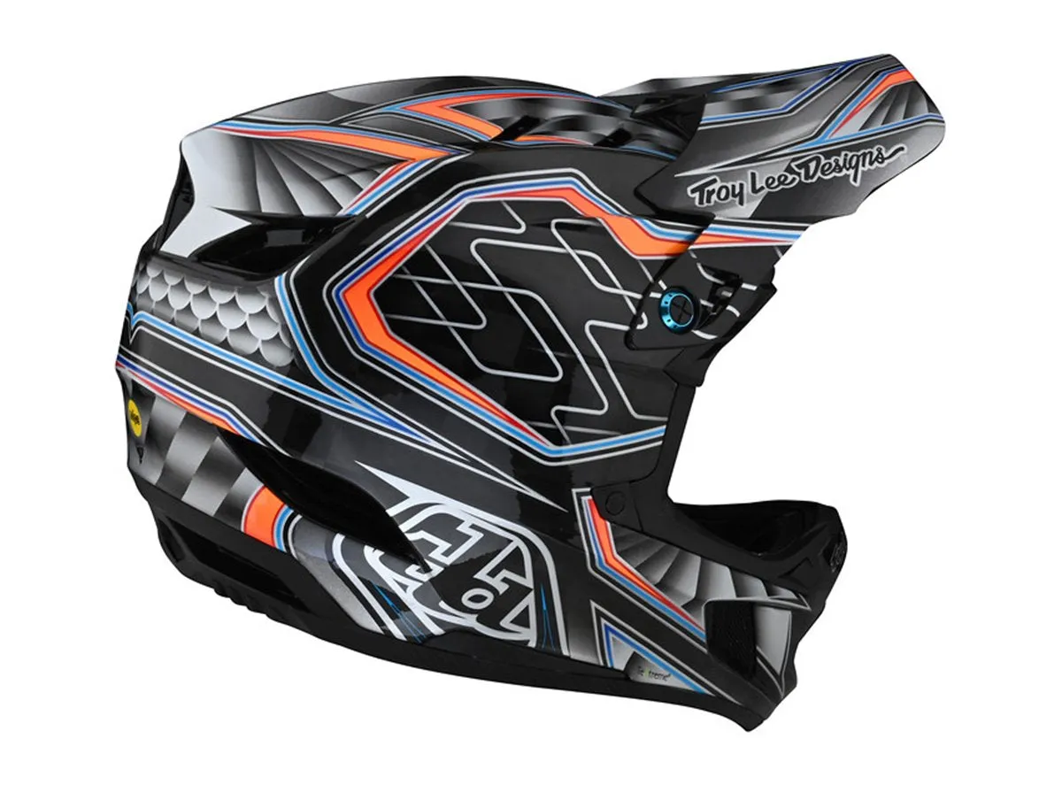 Troy Lee Designs D4 Carbon Full Face Helmet - Low Rider - Gray - 2021