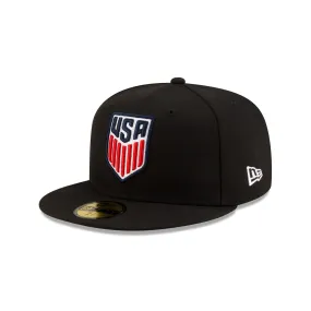 US Soccer Black 59FIFTY Fitted Hat