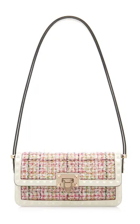 Valentino Garavani Rockstud Tweed Boucle E/W Shoulder Bag