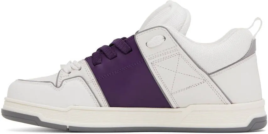 Valentino Garavani White & Purple Open Skate Sneakers