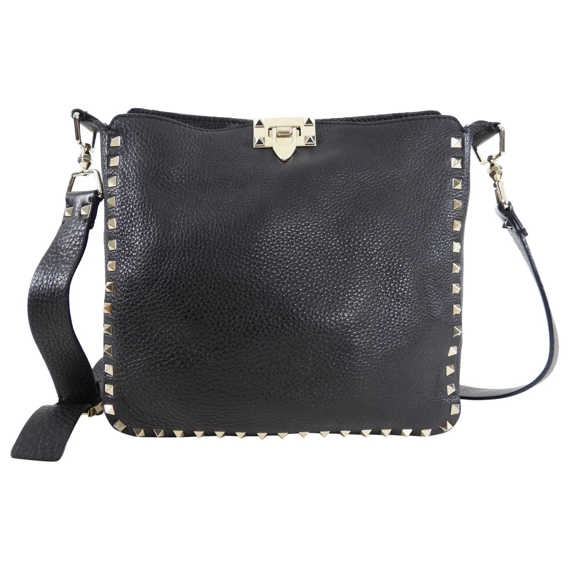 Valentino Rockstud Grained Leather Crossbody Bag