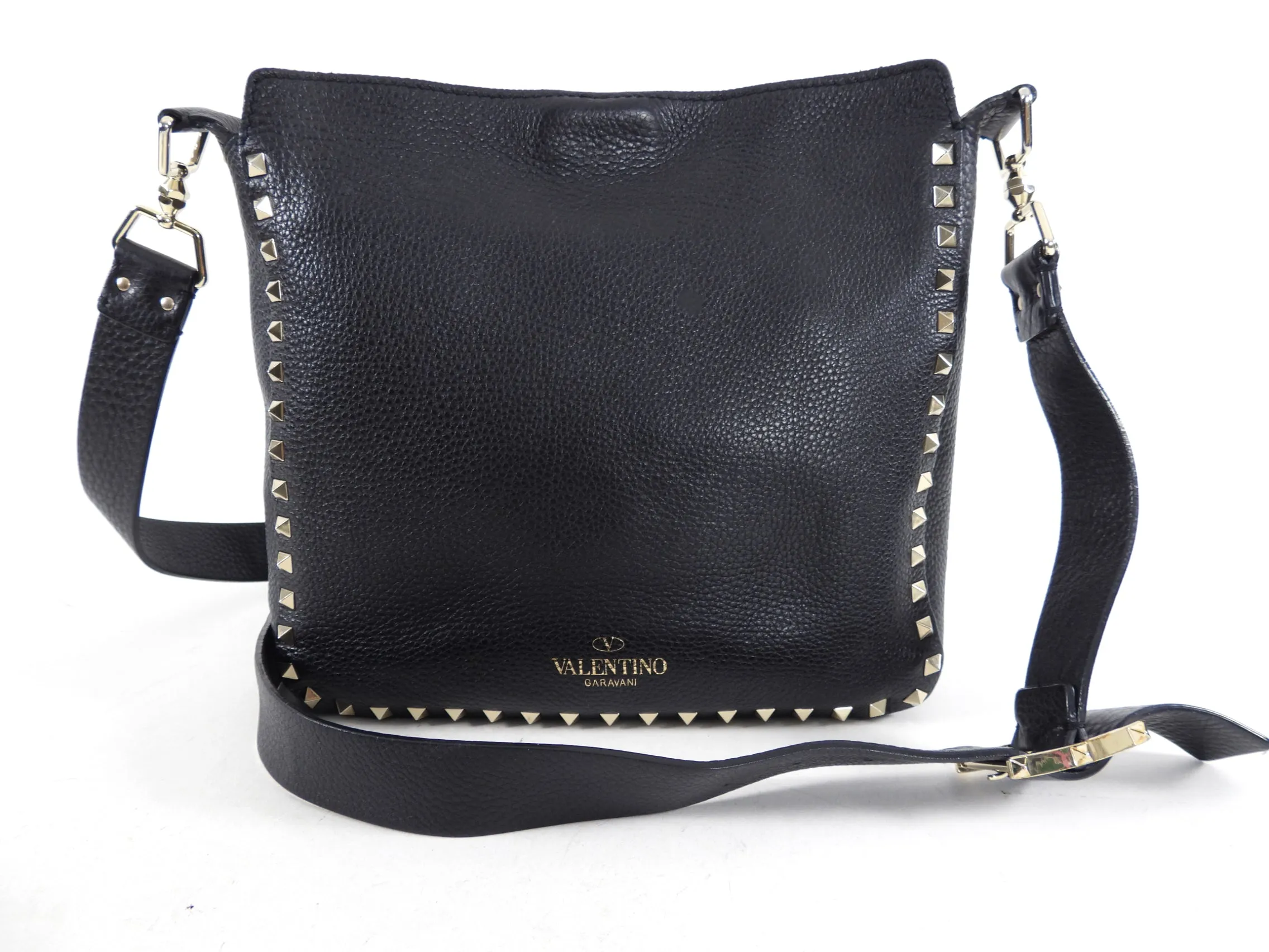 Valentino Rockstud Grained Leather Crossbody Bag