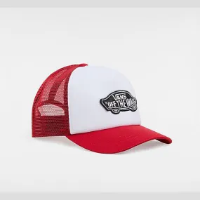 Vans KIDS CLASSIC PATCH CURVED BILL TRUCKER HAT (RACING RED) YOUTH RED