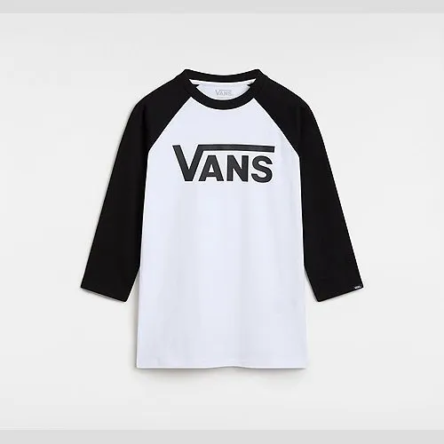 Vans KIDS CLASSIC RAGLAN T-SHIRT (8-14 YEARS) (BLACK) BOYS BLACK