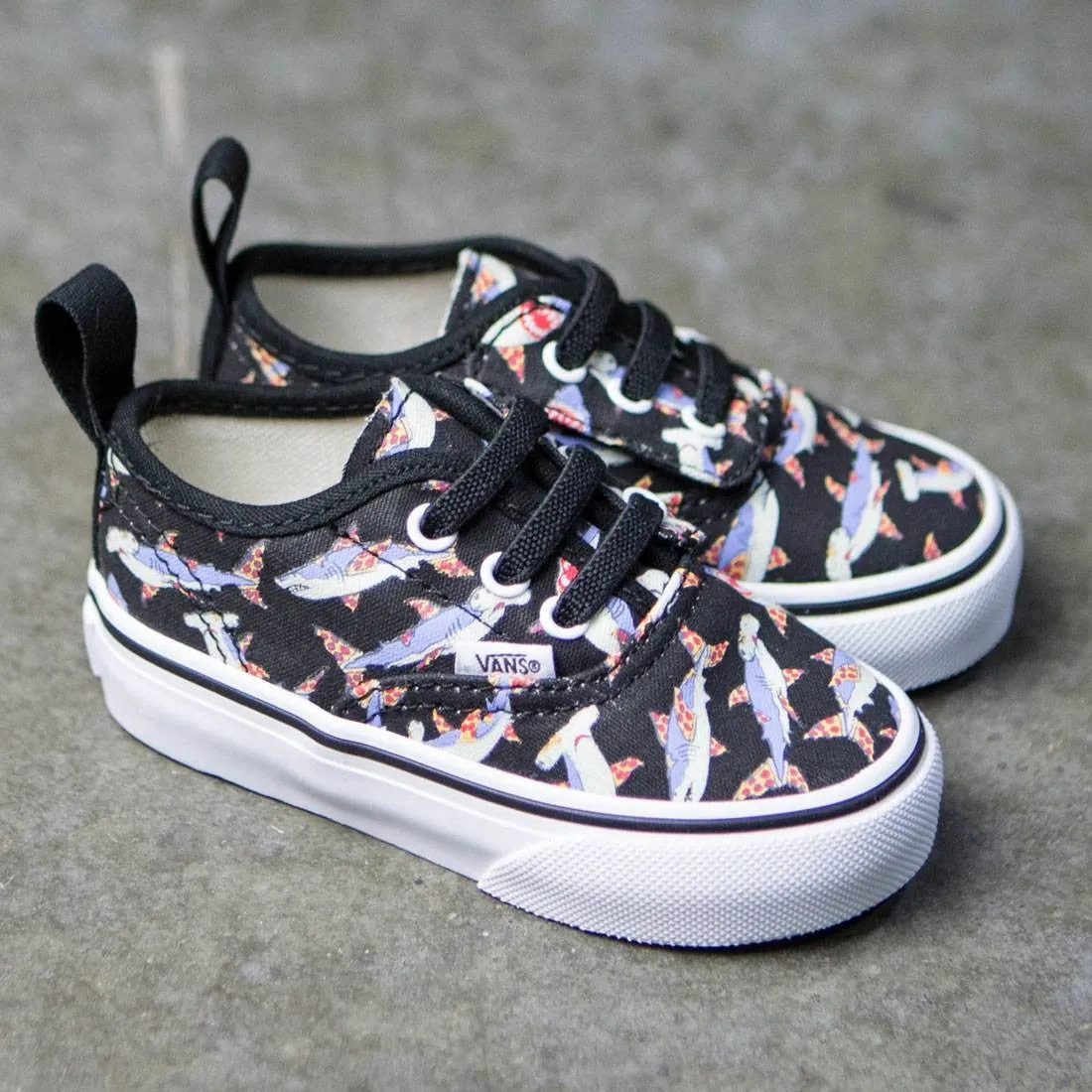 Vans Toddlers Authentic V Lace - Pizza Sharks (black / true white)