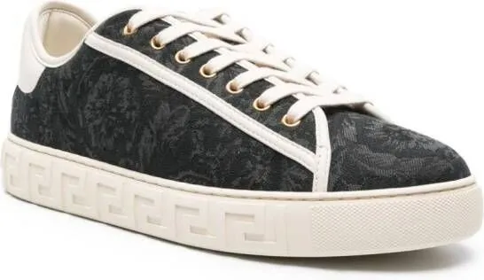 Versace Barocco Greca jacquard sneakers Black